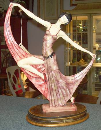A Santini Sculptures Dancing Lady-Pink Gown - No Box