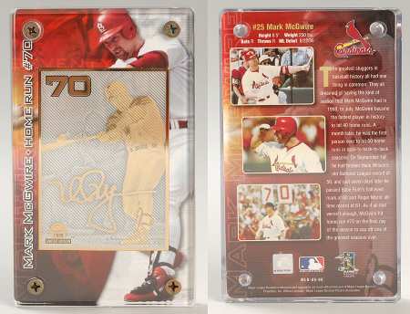 Authentic Images Sports Cards McGwire Record Home Run #70 - Boxed