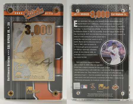 Authentic Images Sports Cards Cal Ripken Jr.-3000 Hits - Boxed