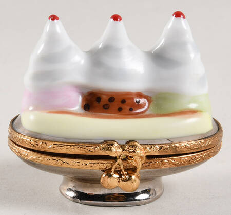 Artoria Limoges Boxes Banana Split Ice Cream - With Box