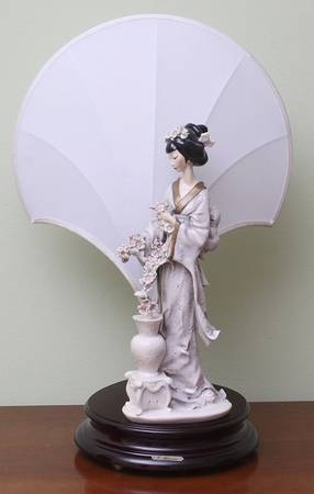 Lamps Oriental Girl With Vase - With Box