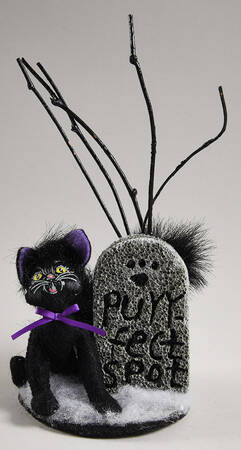 Annalee Halloween Dolls Graveyard Kitty Cat - No Box