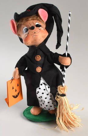 Halloween Mice Witch Mouse With Broom And Bag - No Box