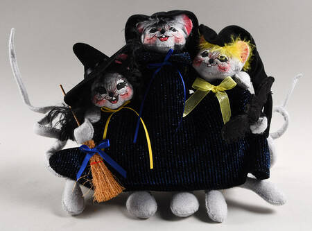 Halloween Mice Triple Trouble Bunch Of Witch Mice  - No Box