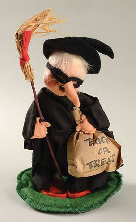 Annalee Halloween Dolls Witch Kid With Trick Or Treat Bag - No Box