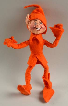 Annalee Halloween Dolls Fall Elf-Orange - No Box