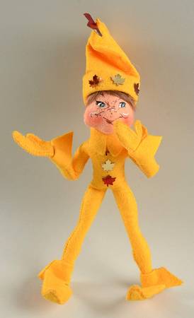 Annalee Halloween Dolls Fall Elf-Yellow - No Box