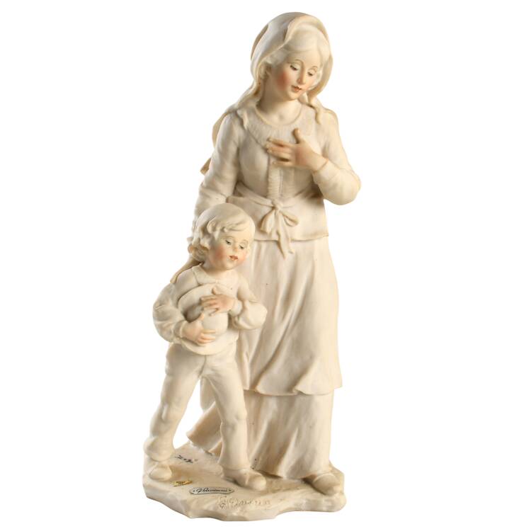 Nativity-White Peasant Woman And Child - Boxed