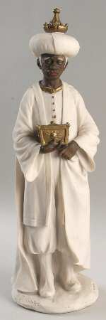 Nativity-White Magi King-Gold - No Box