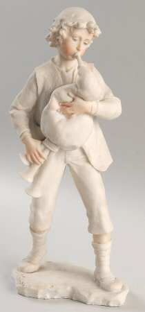 Nativity-White Bagpipe Player - Boxed
