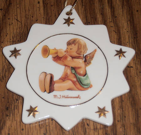 Hummel Snowflake Ornaments Angel With Trumpet - No Box