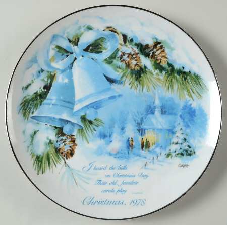 Christmas Plates I Heard The Bells - Boxed