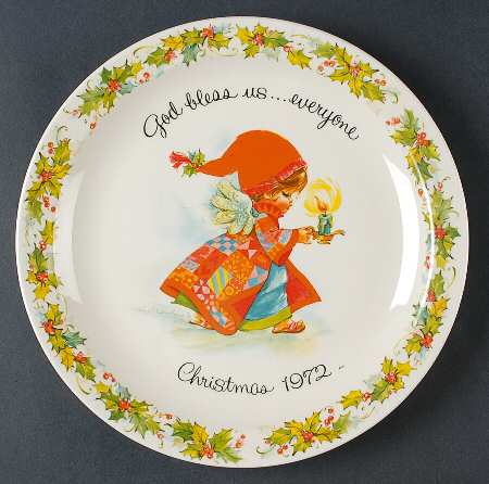 Christmas Plates Gigi-God Bless Us Everyone - Boxed