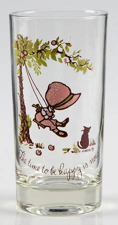 Holly Hobbie Glasses The Time To Be Happy Is Now - No Box