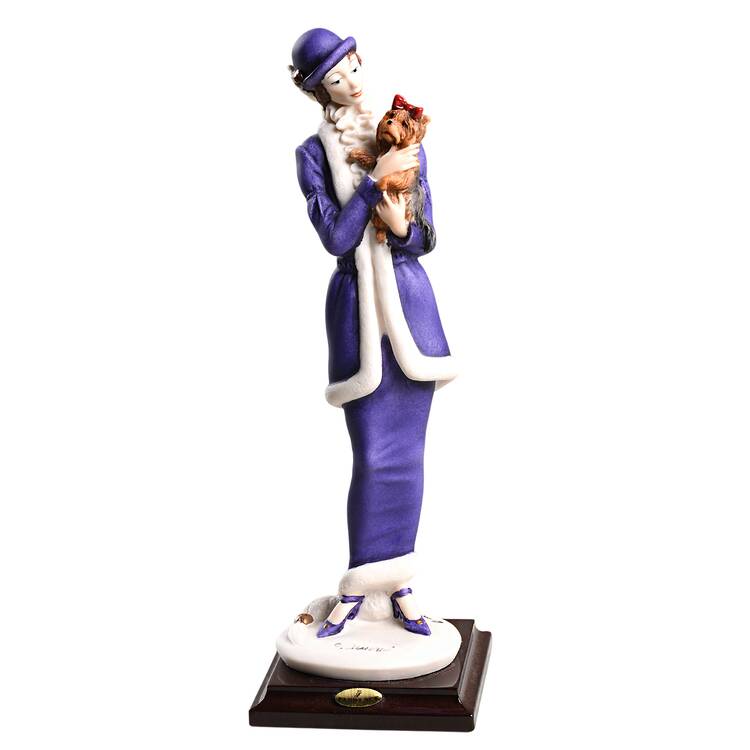 My Fair Ladies Lady With Dog-Purple & White - No Box