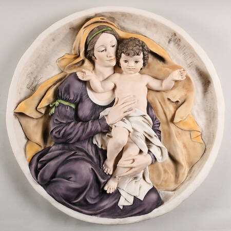 Religious Madonna And Child Plaque - Boxed