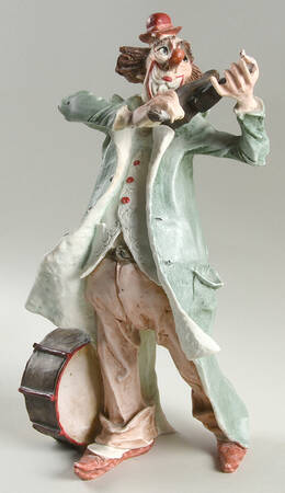 Clowns Clown Vith Violin And Drum - No Box