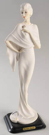 Women Lady With Shawl And Rose - No Box