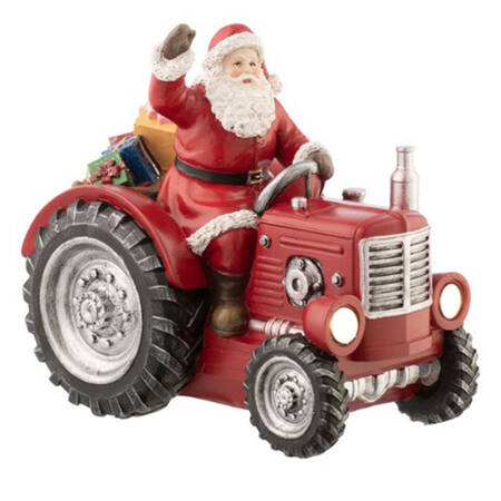Aynsley Christmas Figurines Santa Tractor (Led Lights) - Boxed