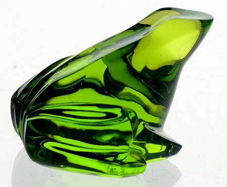 Baccarat Crystal Figurines Tree Frog-Green - No Box