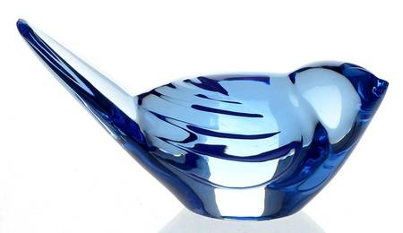 Baccarat Crystal Figurines Oiseau (Bird)-Aquamarine - With Box Bx931