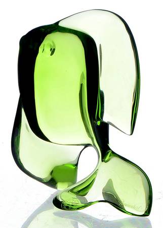 Baccarat Crystal Figurines Abstract Fish-Green - Boxed