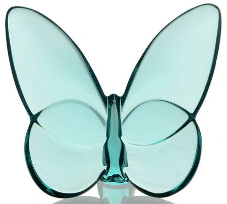 Baccarat Crystal Figurines Lucky Butterfly-Turquoise - With Box Bx1008