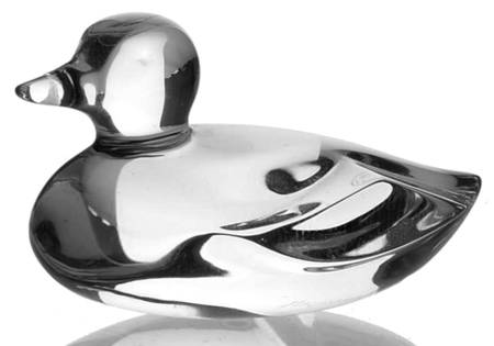 Baccarat Crystal Figurines Duck-Miniature - With Box Bx360