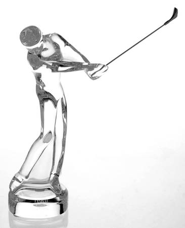 Baccarat Crystal Figurines Saint Andrews Golfer-Metal Club - No Box