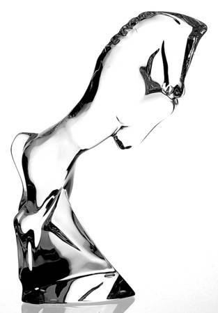 Baccarat Crystal Figurines Horse-Rearing - With Box Bx316