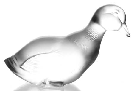 Baccarat Crystal Figurines Duck Resting-Frosted - No Box