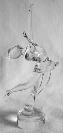 Baccarat Crystal Figurines Ice Skater - With Box Bx987