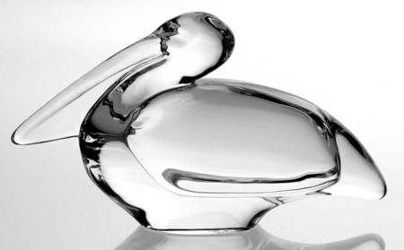 Baccarat Crystal Figurines Pelican-Sitting - No Box