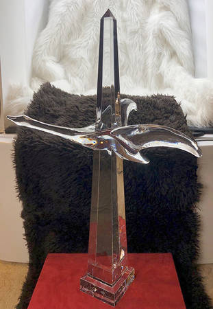 Baccarat Crystal Figurines Passage-Millennium Obelisk - With Box Bx1029
