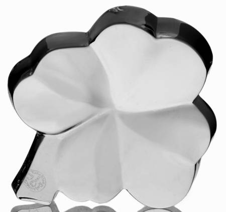 Baccarat Crystal Figurines Four Leaf Clover-Clear - No Box