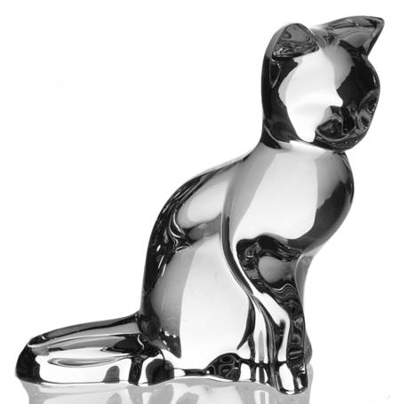Baccarat Crystal Figurines Cat-Sitting - Boxed