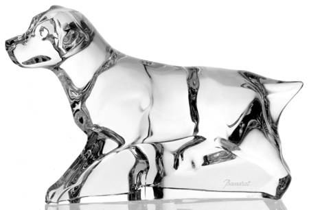 Baccarat Crystal Figurines Labrador-Clear-Dog-Short Tail - No Box