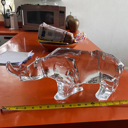 Baccarat Crystal Figurines Rhinoceros - With Box Bx2006