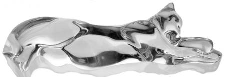 Baccarat Crystal Figurines Cat Sleeping - No Box Nb2005