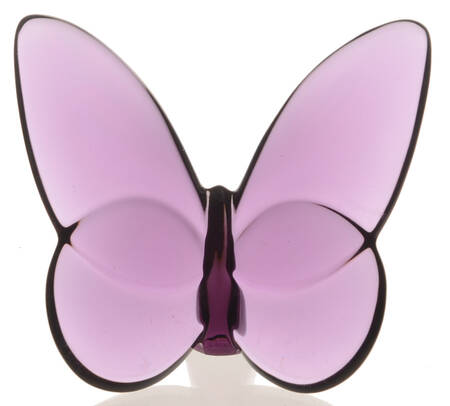 Baccarat Crystal Figurines Lucky Butterfly-Purple - Bx1085 With Box