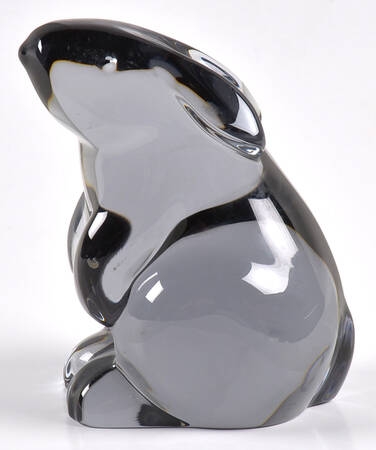 Baccarat Crystal Figurines Rabbit Sitting - Smoke - With Box Bx2016