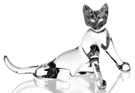 Baccarat Crystal Figurines Cat With Tail Up - No Box Nb2015
