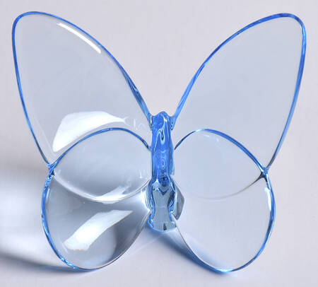 Baccarat Crystal Figurines Lucky Butterfly-Sky Blue - Boxed