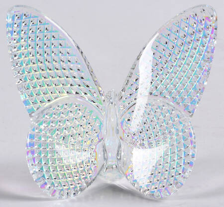 Baccarat Crystal Figurines Lucky Butterfly Diamond-Irides - Bx1090 With Box