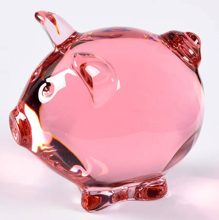 Baccarat Crystal Figurines Pig-Pink - With Box Bx1014