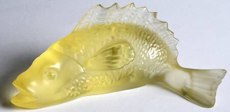 Baccarat Crystal Figurines Caprille Fish-Yellow - With Box Bx2036