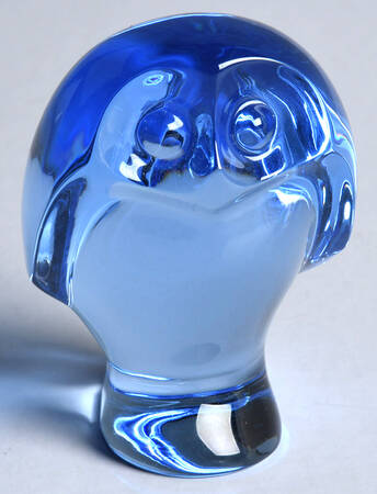 Baccarat Crystal Figurines Owl Small-Blue - With Box Bx2040