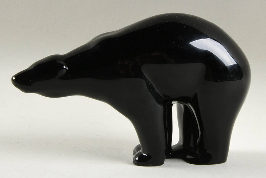 Baccarat Crystal Figurines Polar Bear-Black - With Box Bx2046