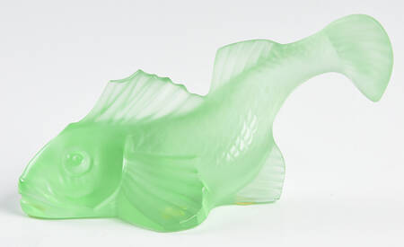 Baccarat Crystal Figurines Carbot Fish-Green - No Box Nb2041