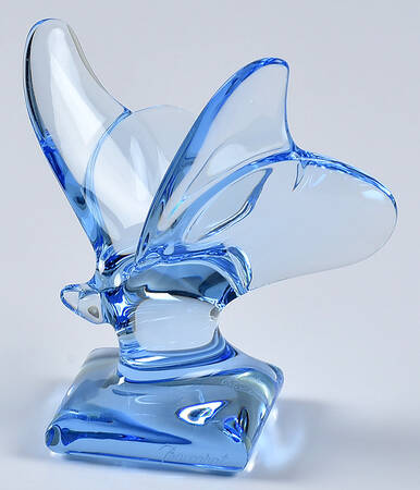 Baccarat Crystal Figurines Butterfly-Light Blue - Boxed